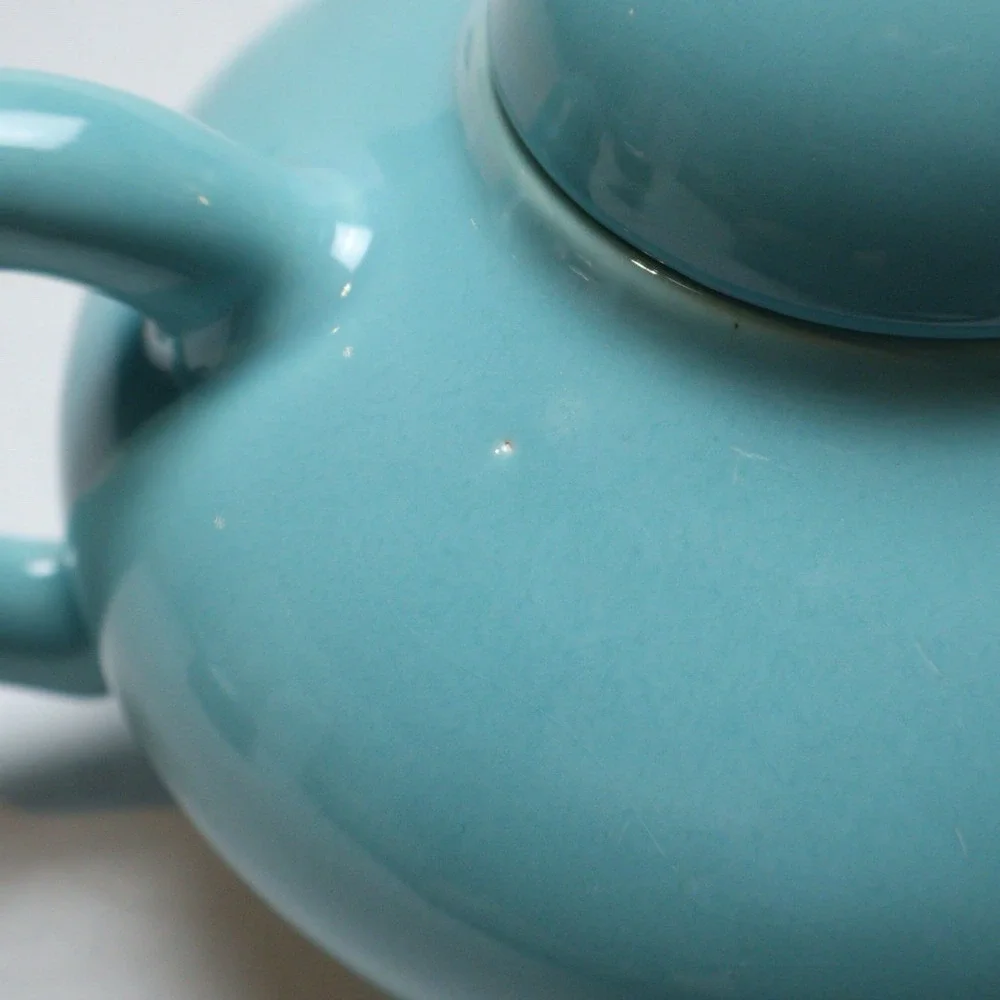 VTG Franciscan Ware El Patio Blue Ceramic Teapot w/Lid 1930's Stamped